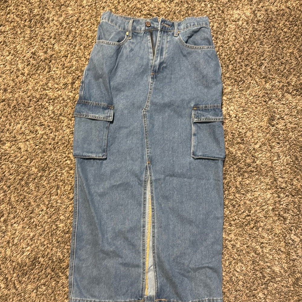 Junior’s blue denim jeans skirt